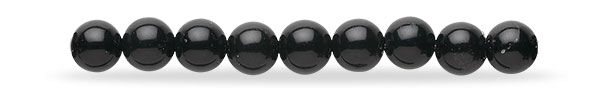 Black obsidian beads